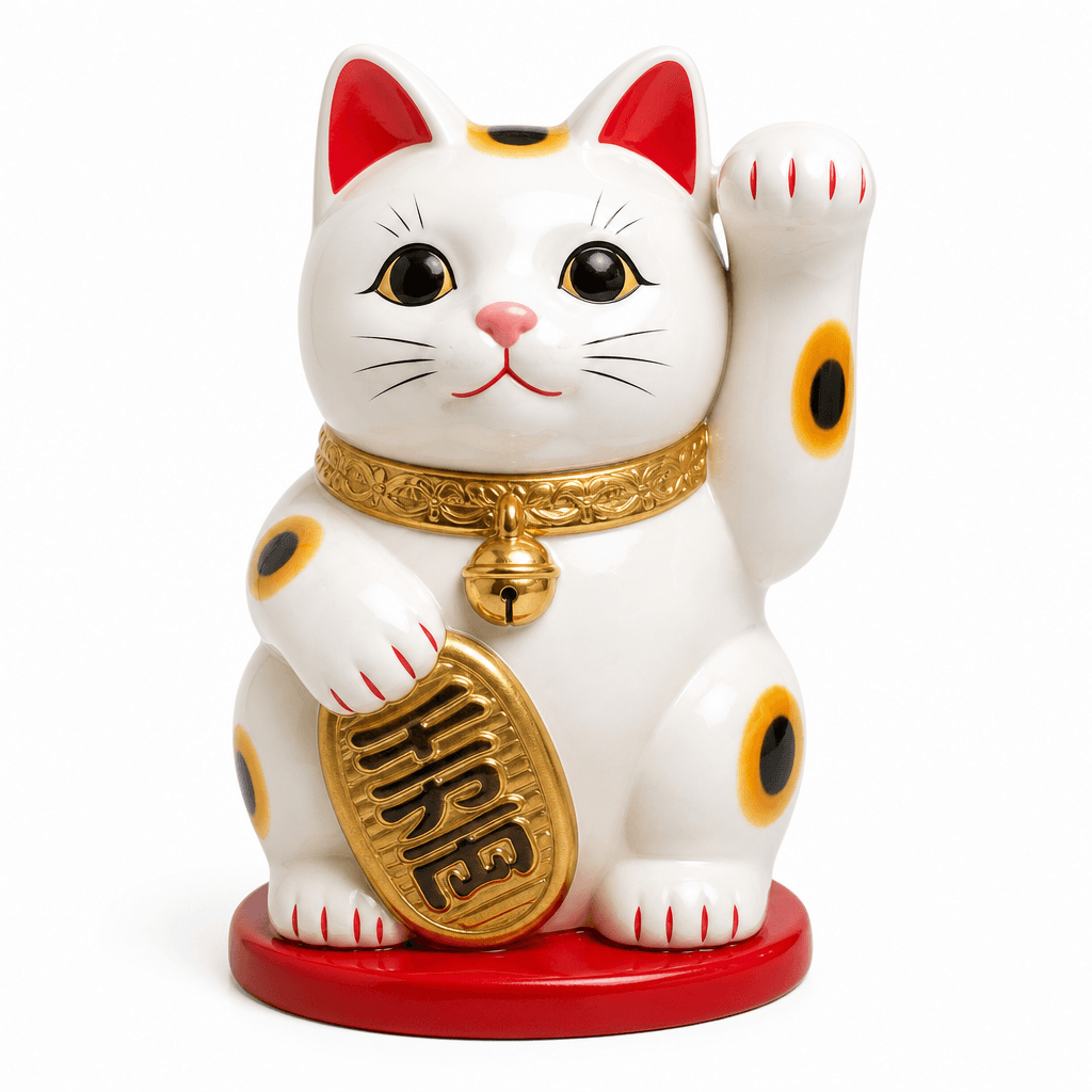 招き猫 陶器 常滑焼 (約15cm) 圖片 1